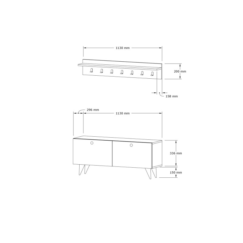 Hall Stand Rupa - Oak Oak