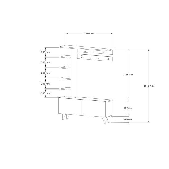 Hall Stand Bahar White Hall Stand Bahar White