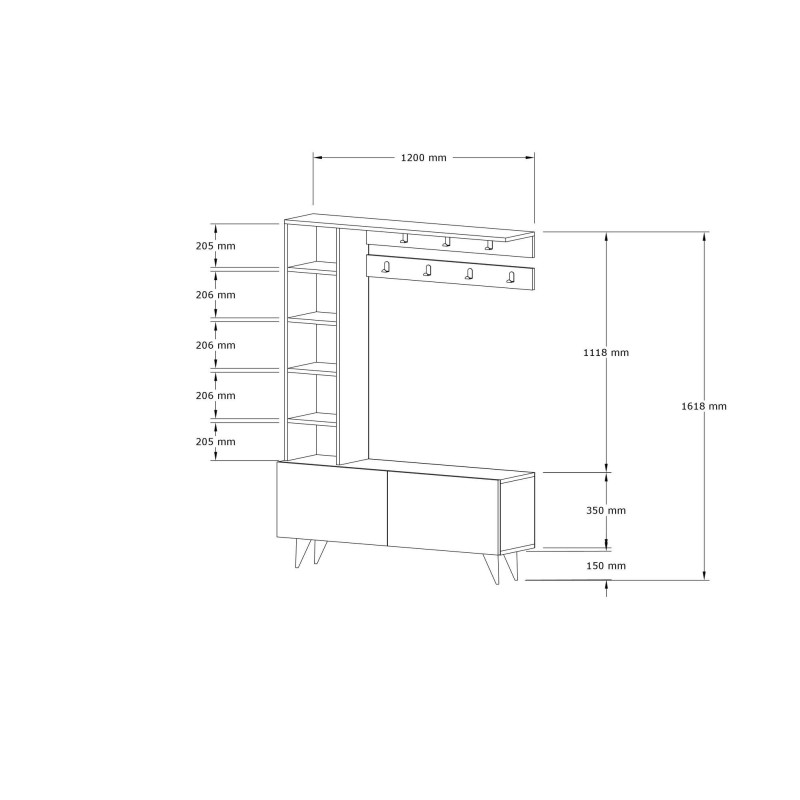 Hall Stand Hale Walnut