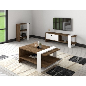 Living Room Furniture Set Gaye - Walnut, White Walnut
White
