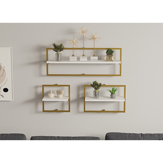 Wall Shelf Yeso - White Gold White
Gold Wall Shelf Yeso - White Gold White
Gold