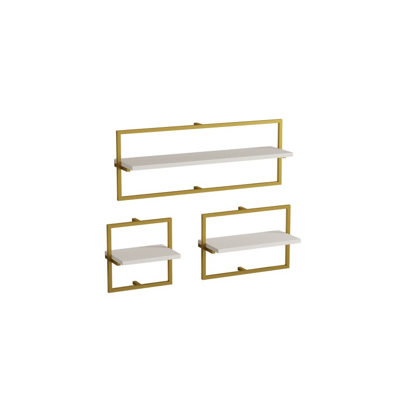 Wall Shelf Yeso - White Gold White
Gold