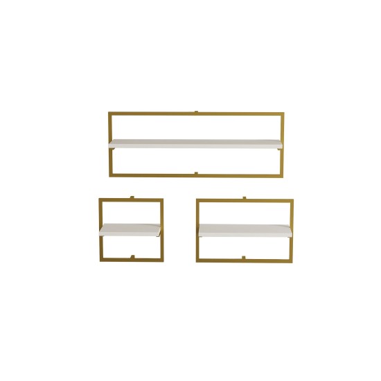 Wall Shelf Yeso - White Gold White
Gold Wall Shelf Yeso - White Gold White
Gold