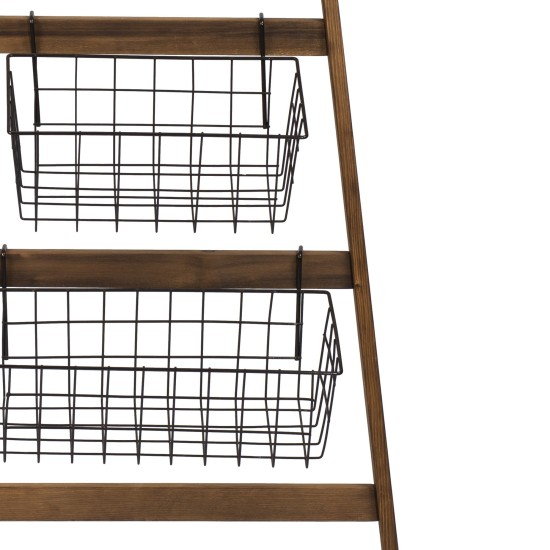 Shelf Basket Stand Miles Oak
Black