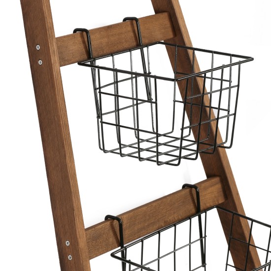 Shelf Basket Stand Miles Oak
Black
