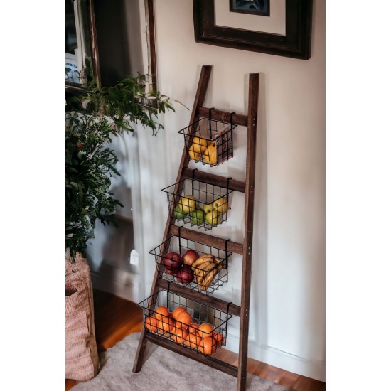Shelf Basket Stand Miles Oak
Black