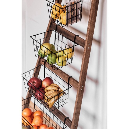 Shelf Basket Stand Miles Oak
Black