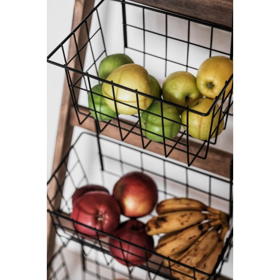 Shelf Basket Stand Miles Oak
Black
