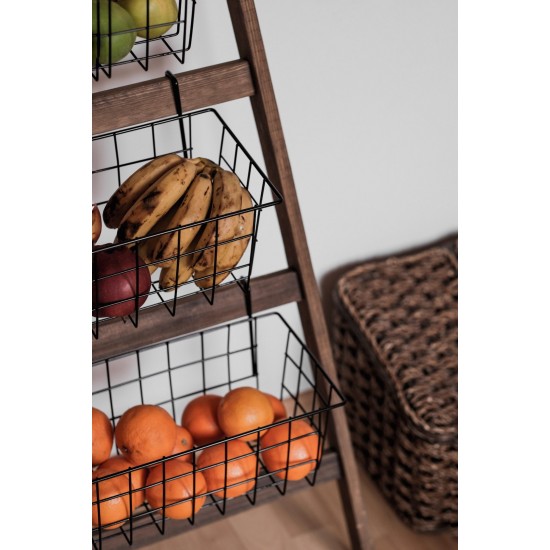 Shelf Basket Stand Miles Oak
Black