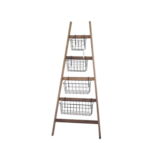 Shelf Basket Stand Miles Oak
Black