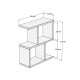 Side Table Zet - Travertine Travertine