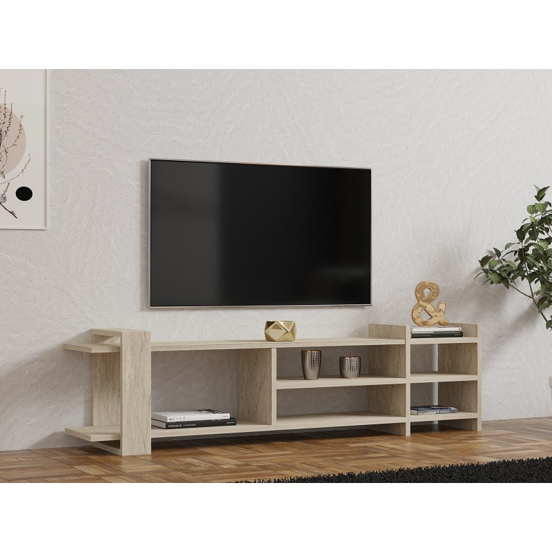 TV Stand Zeyna - Travertine Travertine