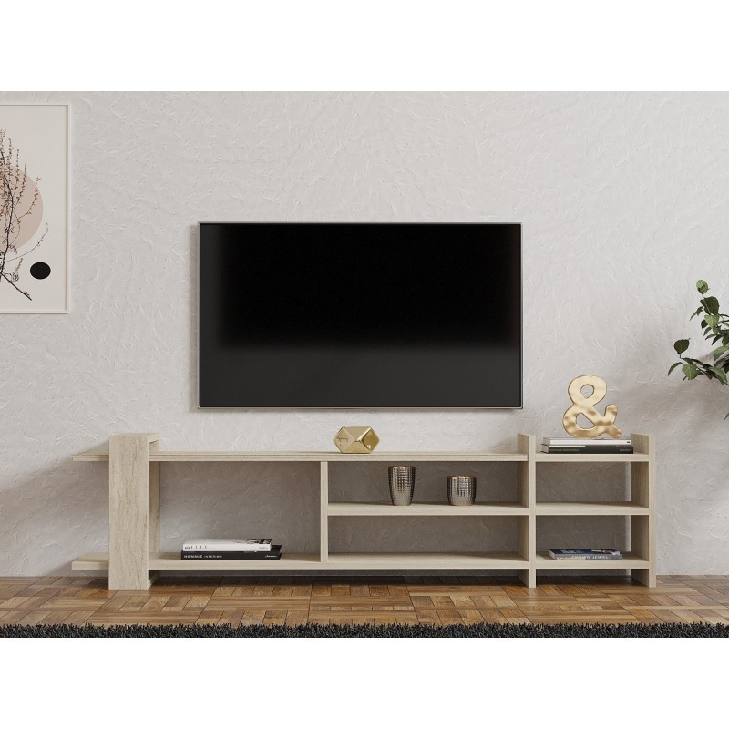 TV Stand Zeyna - Travertine Travertine