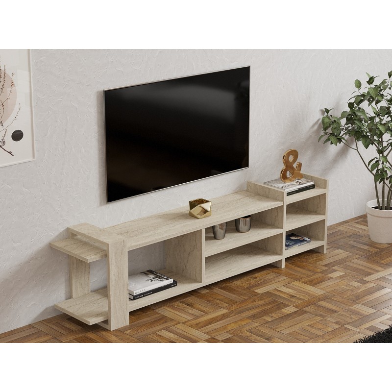 TV Stand Zeyna - Travertine Travertine