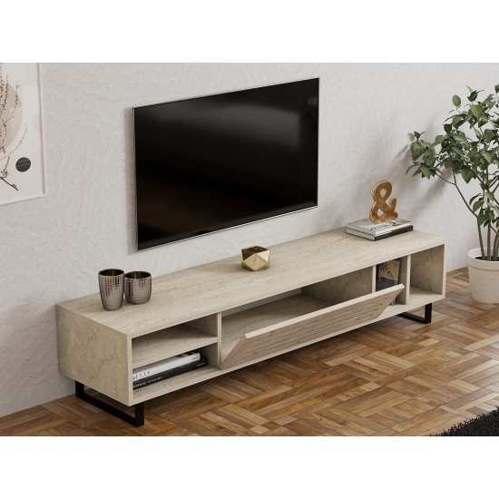 TV Stand Safir - Travertine Travertine TV Stand Safir - Travertine Travertine