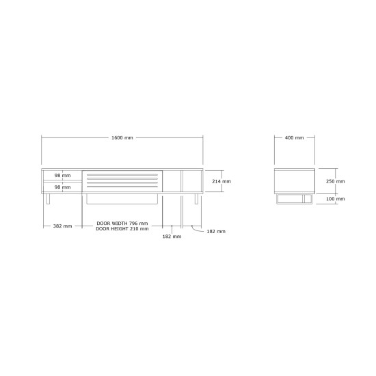 TV Stand Safir - Travertine Travertine TV Stand Safir - Travertine Travertine