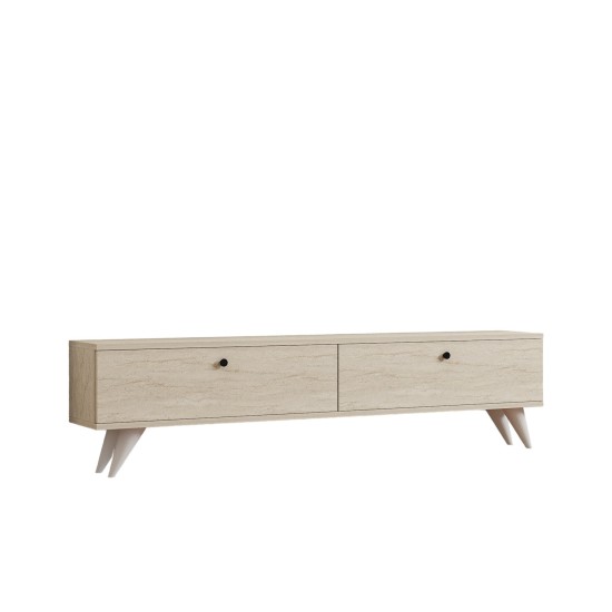 TV Stand Paris - Travertine Travertine TV Stand Paris - Travertine Travertine