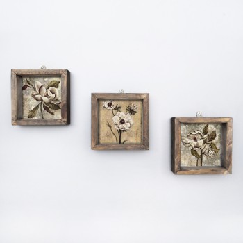 Decorative Framed MDF Painting (3 Pieces) UKZM002 Multicolor