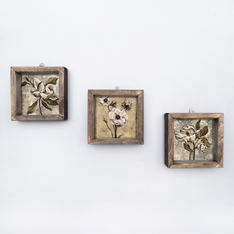 Decorative Framed MDF Painting (3 Pieces) UKZM002 Multicolor