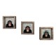 Wallxpert Decorative Framed MDF Painting (3 Pieces) UKZM011 Multicolor