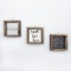 Wallxpert Decorative Framed MDF Painting (3 Pieces) UKZM023 Multicolor