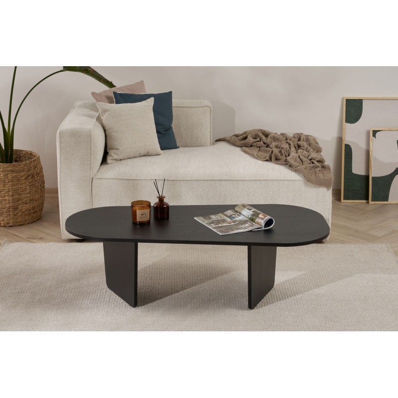 Coffee Table Ovalis - Wood Black Wood Black