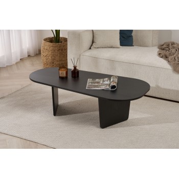 Coffee Table Ovalis - Wood Black Wood Black