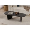 Coffee Table Ovalis - Wood Black Wood Black