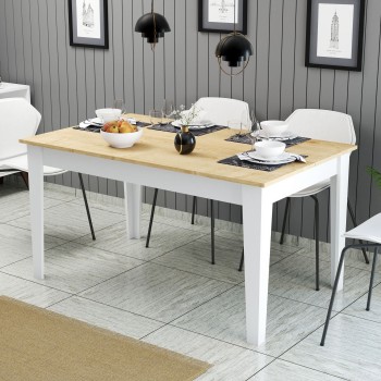Dining Table Milan 896 - White, Oak White
Oak