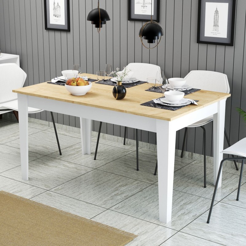 Dining Table Milan 896 - White, Oak White
Oak