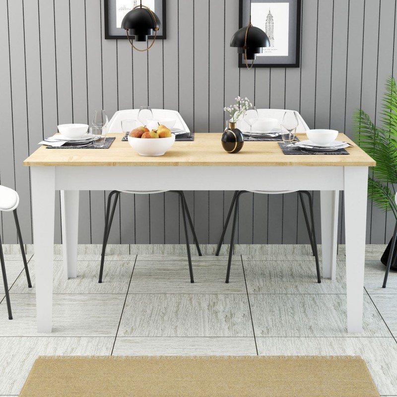 Dining Table Milan 896 - White, Oak White
Oak