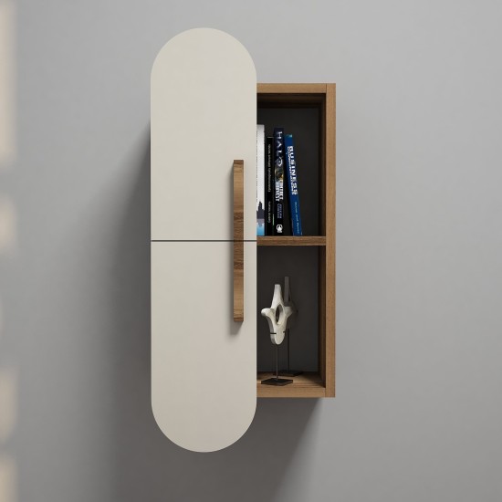 Hanah Home Wall Shelf Rose - Walnut, Cream Walnut
Cream