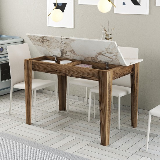 Kitchen Table Kiev 506 - Walnut, White Walnut
White Kitchen Table Kiev 506 - Walnut, White Walnut
White