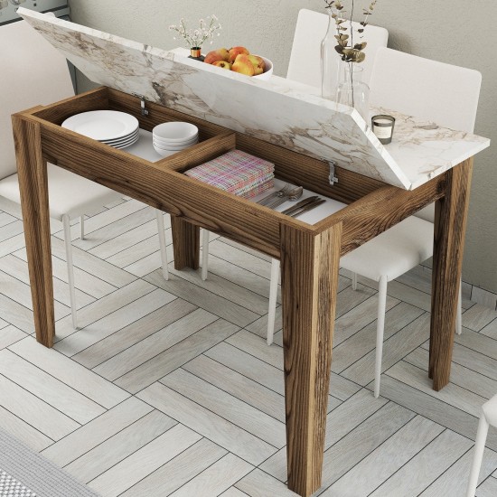 Kitchen Table Kiev 506 - Walnut, White Walnut
White Kitchen Table Kiev 506 - Walnut, White Walnut
White