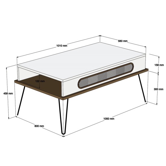 Coffee Table Ekol - Oak Oak Coffee Table Ekol - Oak Oak