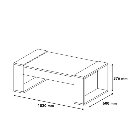 Coffee Table Venüs - Walnut, White Walnut
White