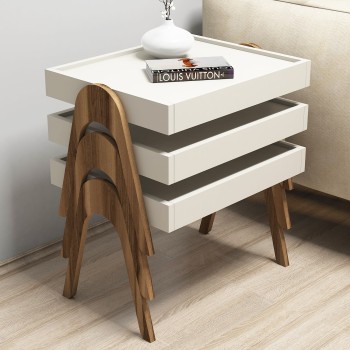 Nesting Table (3 Pieces) Roma - Walnut, Cream Walnut
Cream