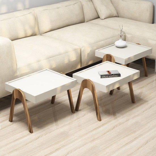 Nesting Table (3 Pieces) Roma - Walnut, Cream Walnut
Cream Hanah Home Nesting Table (3 Pieces) Roma - Walnut, Cream Walnut
Cream