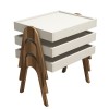 Hanah Home Nesting Table (3 Pieces) Roma - Walnut, Cream Walnut
Cream