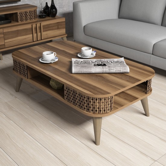 Coffee Table Eylül - Walnut Walnut Coffee Table Eylül - Walnut Walnut