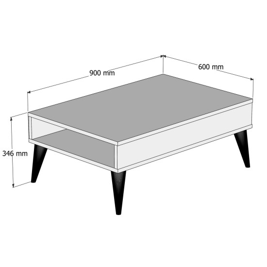 Τραπέζι σαλονιού Best - Χρώμα Λευκό - 90x60x34.6εκ Τραπέζι σαλονιού Best - Χρώμα Λευκό - 90x60x34.6εκ