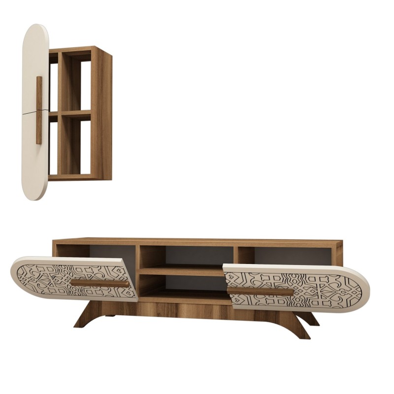 TV Unit Defne - Walnut, Cream Walnut
Cream