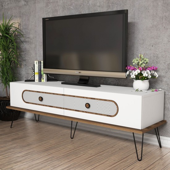 TV Stand Ekol - White White TV Stand Ekol - White White