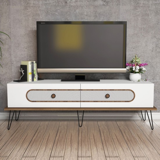 TV Stand Ekol - White White TV Stand Ekol - White White
