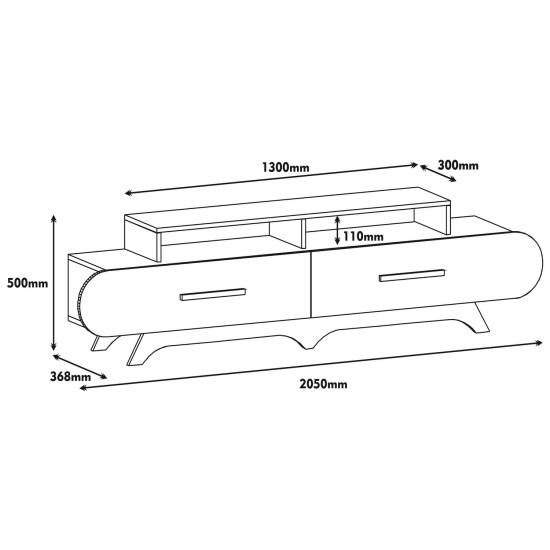 TV Stand Flora - Walnut, Cream Walnut
Cream