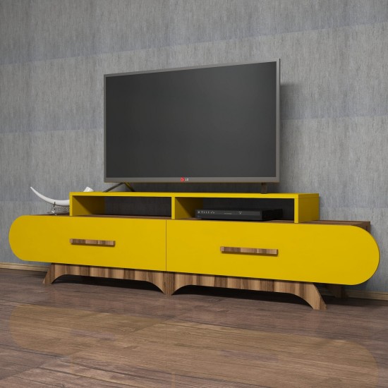 TV Stand Flora - Walnut, Yellow Walnut
Yellow TV Stand Flora - Walnut, Yellow Walnut
Yellow
