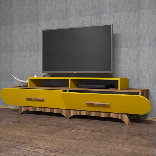 TV Stand Flora - Walnut, Yellow Walnut
Yellow TV Stand Flora - Walnut, Yellow Walnut
Yellow