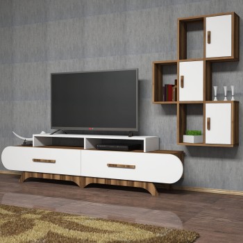 TV Unit Flora S - Walnut, White Walnut
White