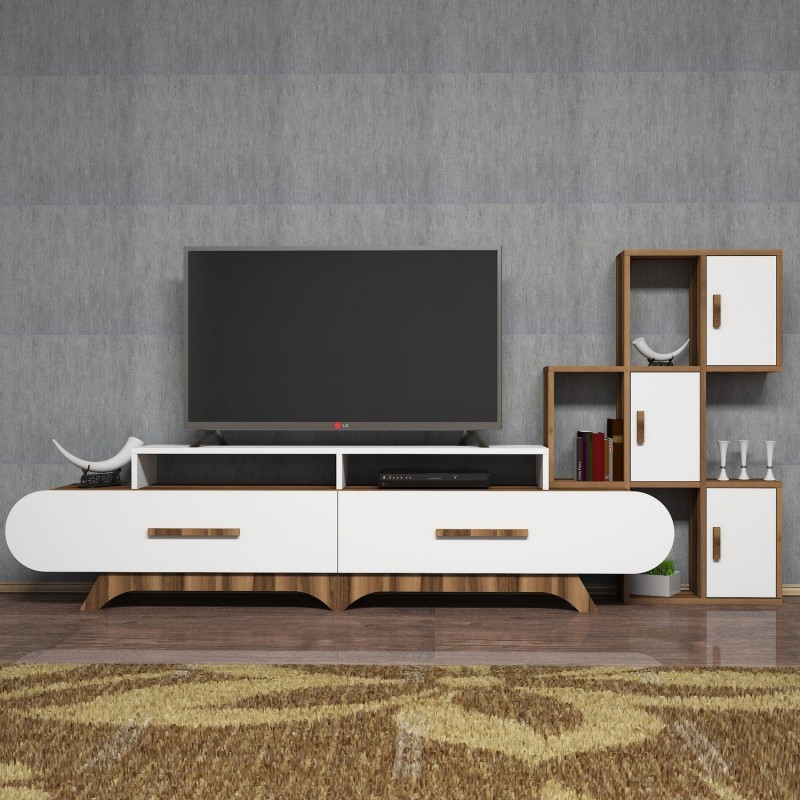 TV Unit Flora S - Walnut, White Walnut
White