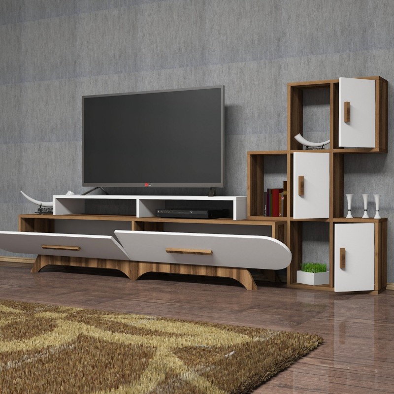 TV Unit Flora S - Walnut, White Walnut
White